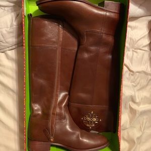 Tory Burch “Keirnan” Riding boot almond